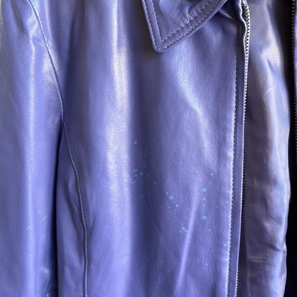 Worthington purple/lilac zip-up leather jacket - Picture 3 of 12